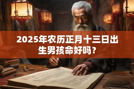 2025年农历正月十三日出生男孩命好吗？