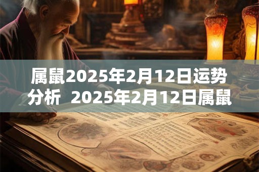 属鼠2025年2月12日运势分析  2025年2月12日属鼠今日运势