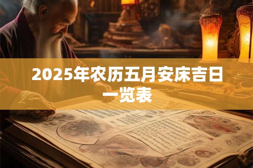 2025年农历五月安床吉日一览表