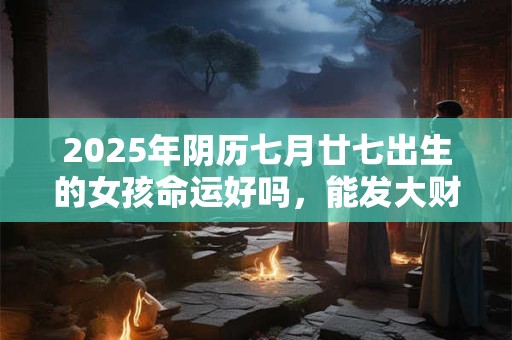 2025年阴历七月廿七出生的女孩命运好吗，能发大财吗？