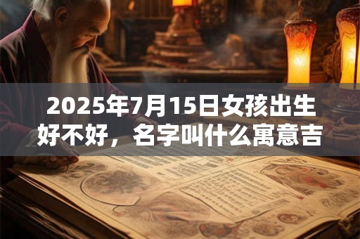 2025年7月15日女孩出生好不好，名字叫什么寓意吉祥？