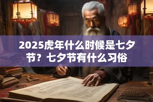 2025虎年什么时候是七夕节？七夕节有什么习俗