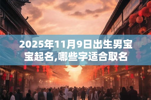 2025年11月9日出生男宝宝起名,哪些字适合取名