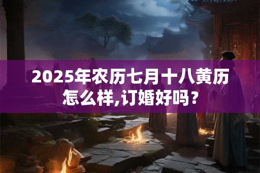 2025年农历七月十八黄历怎么样,订婚好吗？