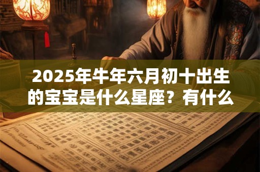 2025年牛年六月初十出生的宝宝是什么星座？有什么性格特点？