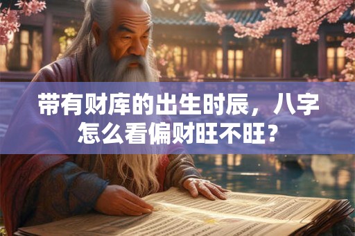 带有财库的出生时辰，八字怎么看偏财旺不旺？
