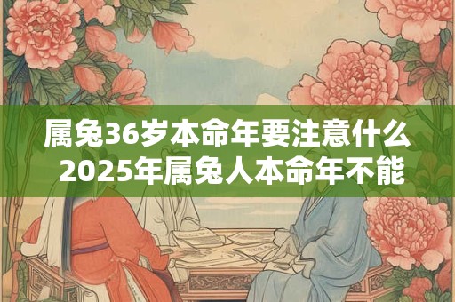 属兔36岁本命年要注意什么 2025年属兔人本命年不能穿红色
