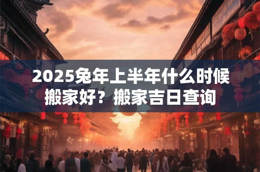 2025兔年上半年什么时候搬家好？搬家吉日查询
