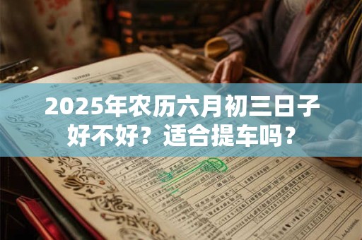 2025年农历六月初三日子好不好？适合提车吗？