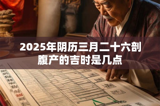 2025年阴历三月二十六剖腹产的吉时是几点