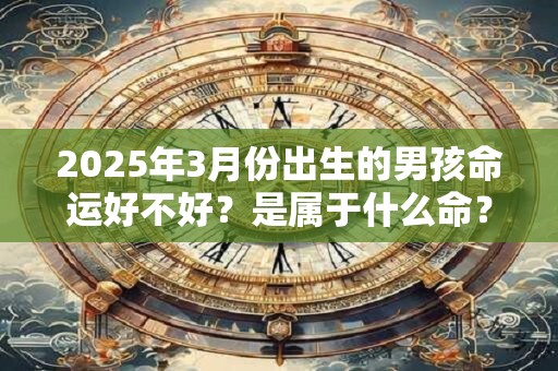 2025年3月份出生的男孩命运好不好？是属于什么命？