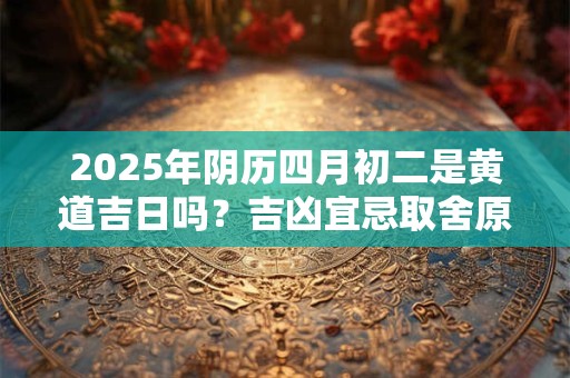 2025年阴历四月初二是黄道吉日吗？吉凶宜忌取舍原则