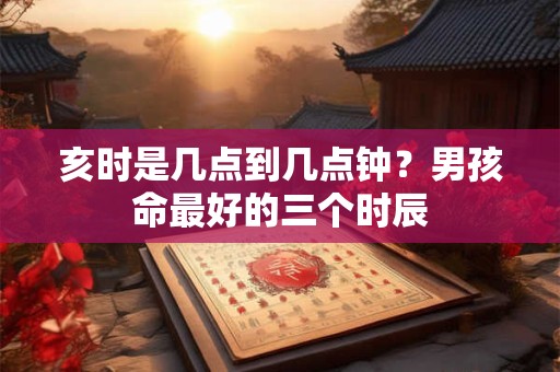 亥时是几点到几点钟？男孩命最好的三个时辰