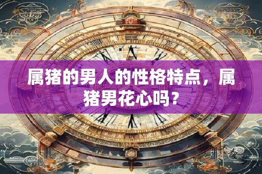 属猪的男人的性格特点，属猪男花心吗？