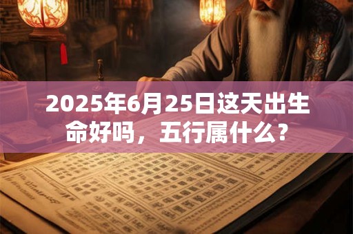 2025年6月25日这天出生命好吗，五行属什么？