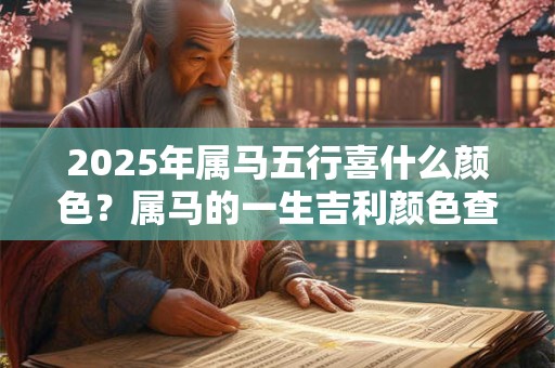 2025年属马五行喜什么颜色？属马的一生吉利颜色查询