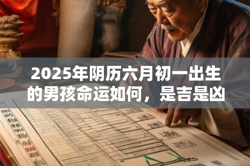2025年阴历六月初一出生的男孩命运如何，是吉是凶？