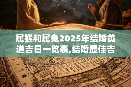 属猴和属兔2025年结婚黄道吉日一览表,结婚最佳吉日