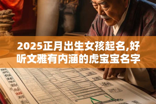 2025正月出生女孩起名,好听文雅有内涵的虎宝宝名字