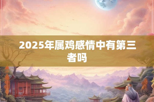 2025年属鸡感情中有第三者吗
