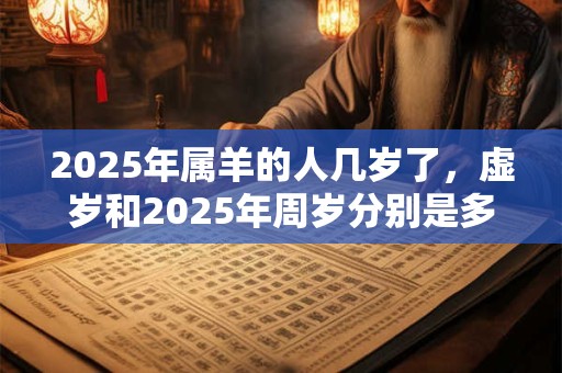 2025年属羊的人几岁了，虚岁和2025年周岁分别是多少？