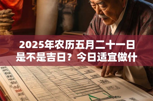 2025年农历五月二十一日是不是吉日？今日适宜做什么
