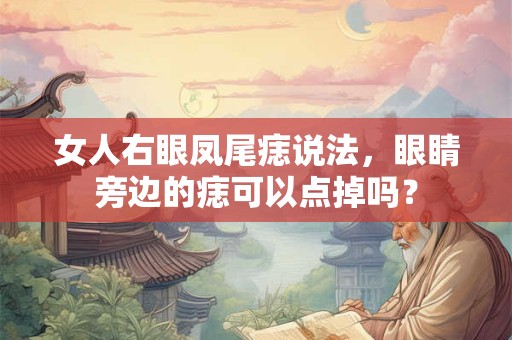 女人右眼凤尾痣说法，眼睛旁边的痣可以点掉吗？