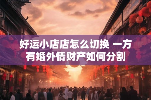 好运小店店怎么切换 一方有婚外情财产如何分割