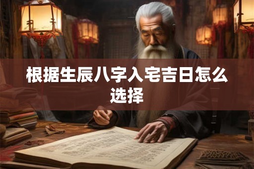根据生辰八字入宅吉日怎么选择