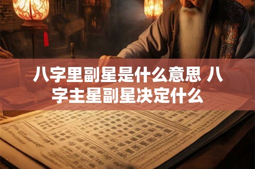 八字里副星是什么意思 八字主星副星决定什么