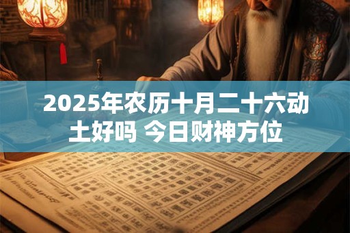 2025年农历十月二十六动土好吗 今日财神方位
