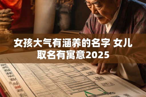女孩大气有涵养的名字 女儿取名有寓意2025
