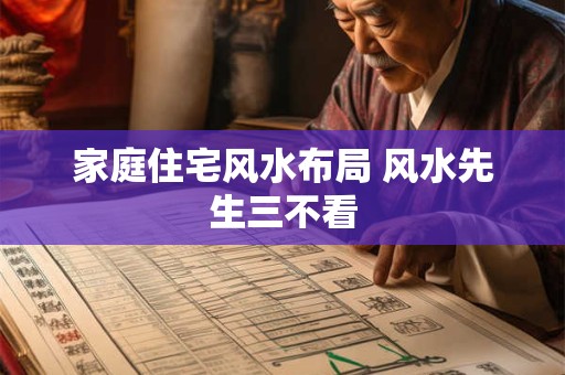 家庭住宅风水布局 风水先生三不看