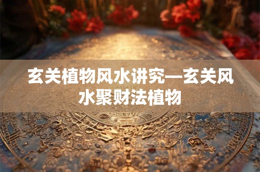 玄关植物风水讲究—玄关风水聚财法植物