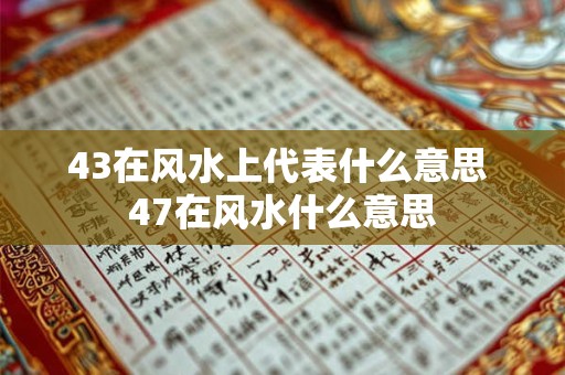 详细阅读:43在风水上代表什么意思 47在风水什么意思 43在风水上代表什么意思 47在风水什么意思
