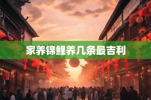 家养锦鲤养几条最吉利