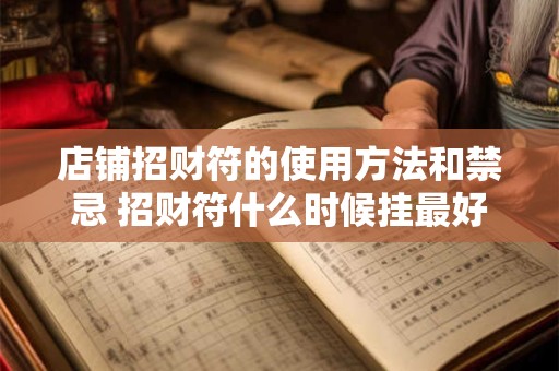 店铺招财符的使用方法和禁忌 招财符什么时候挂最好