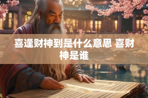 喜逢财神到是什么意思 喜财神是谁