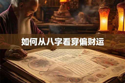 如何从八字看穿偏财运
