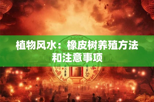 植物风水：橡皮树养殖方法和注意事项