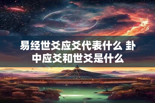 易经世爻应爻代表什么 卦中应爻和世爻是什么