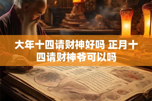大年十四请财神好吗 正月十四请财神爷可以吗