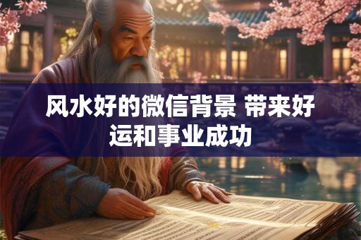 风水好的微信背景 带来好运和事业成功