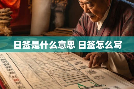 日签是什么意思 日签怎么写
