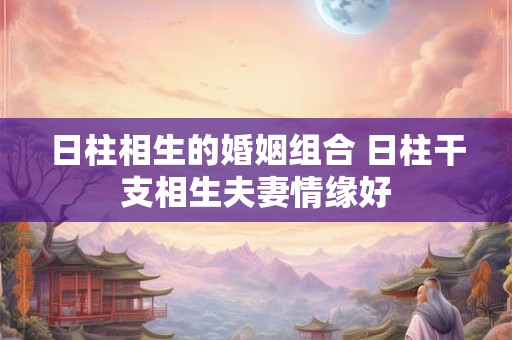日柱相生的婚姻组合 日柱干支相生夫妻情缘好