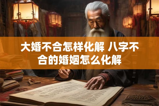 大婚不合怎样化解 八字不合的婚姻怎么化解