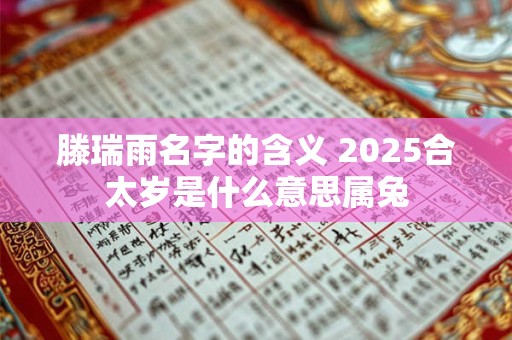 滕瑞雨名字的含义 2025合太岁是什么意思属兔