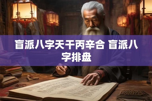 盲派八字天干丙辛合 盲派八字排盘