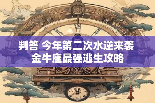 判答 今年第二次水逆来袭 金牛座最强逃生攻略