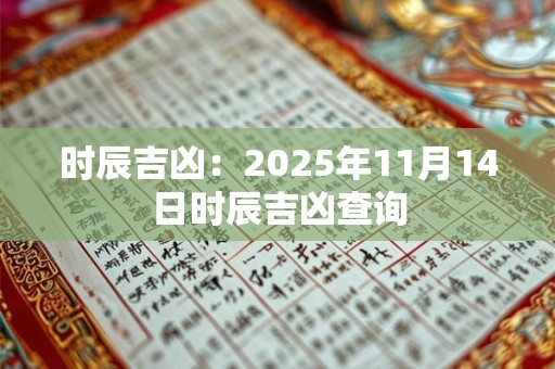 时辰吉凶：2025年11月14日时辰吉凶查询